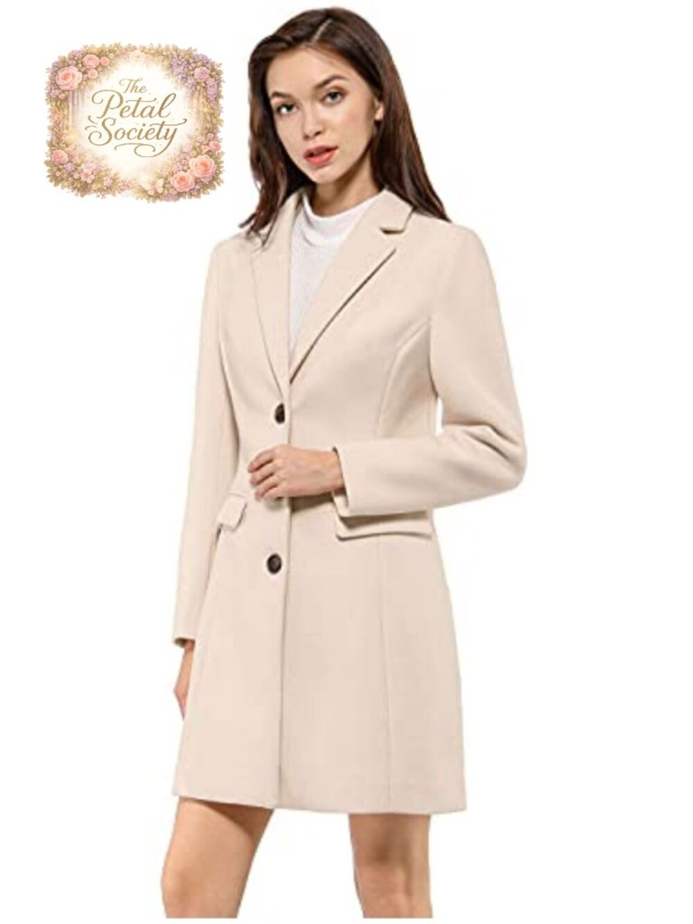Women's Peacoat Single Breasted A-Line Winter Overcoat Work Coat
